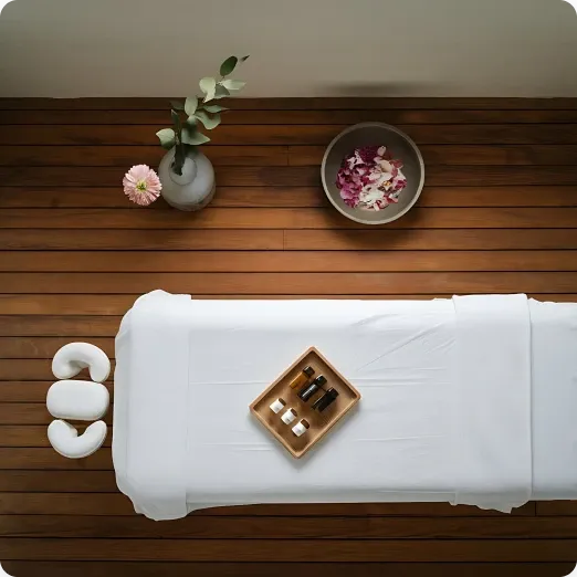 Professional home massage setup